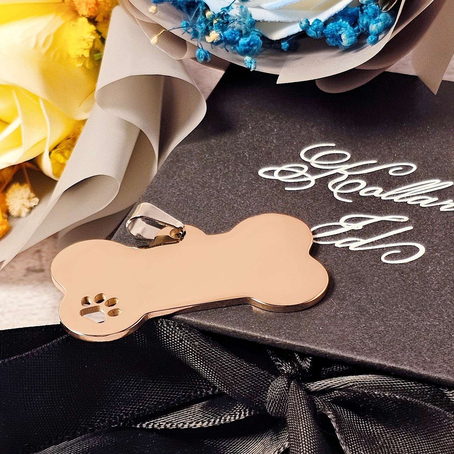 Eterna Tag L | Bone | Rose Gold