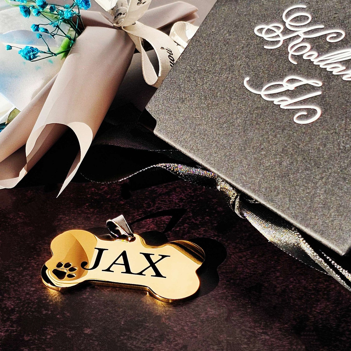 Eterna Tag L | Bone | Gold